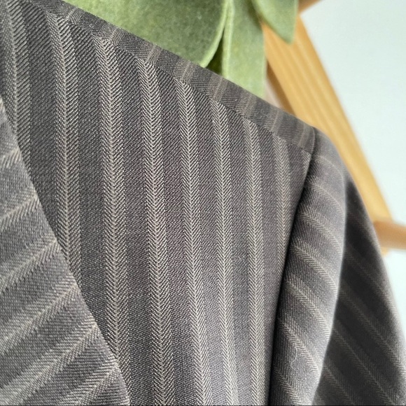 Escada Chocolate Brown Pin Striped Suit - Picture 3 of 12